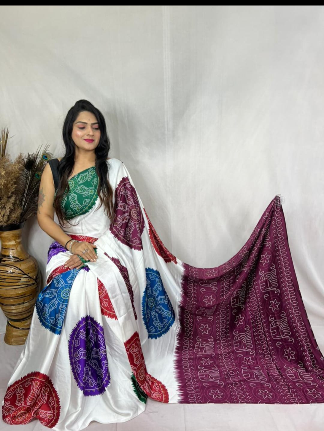 MODAL BUNDAGE BANDHEJ SILK SAREE