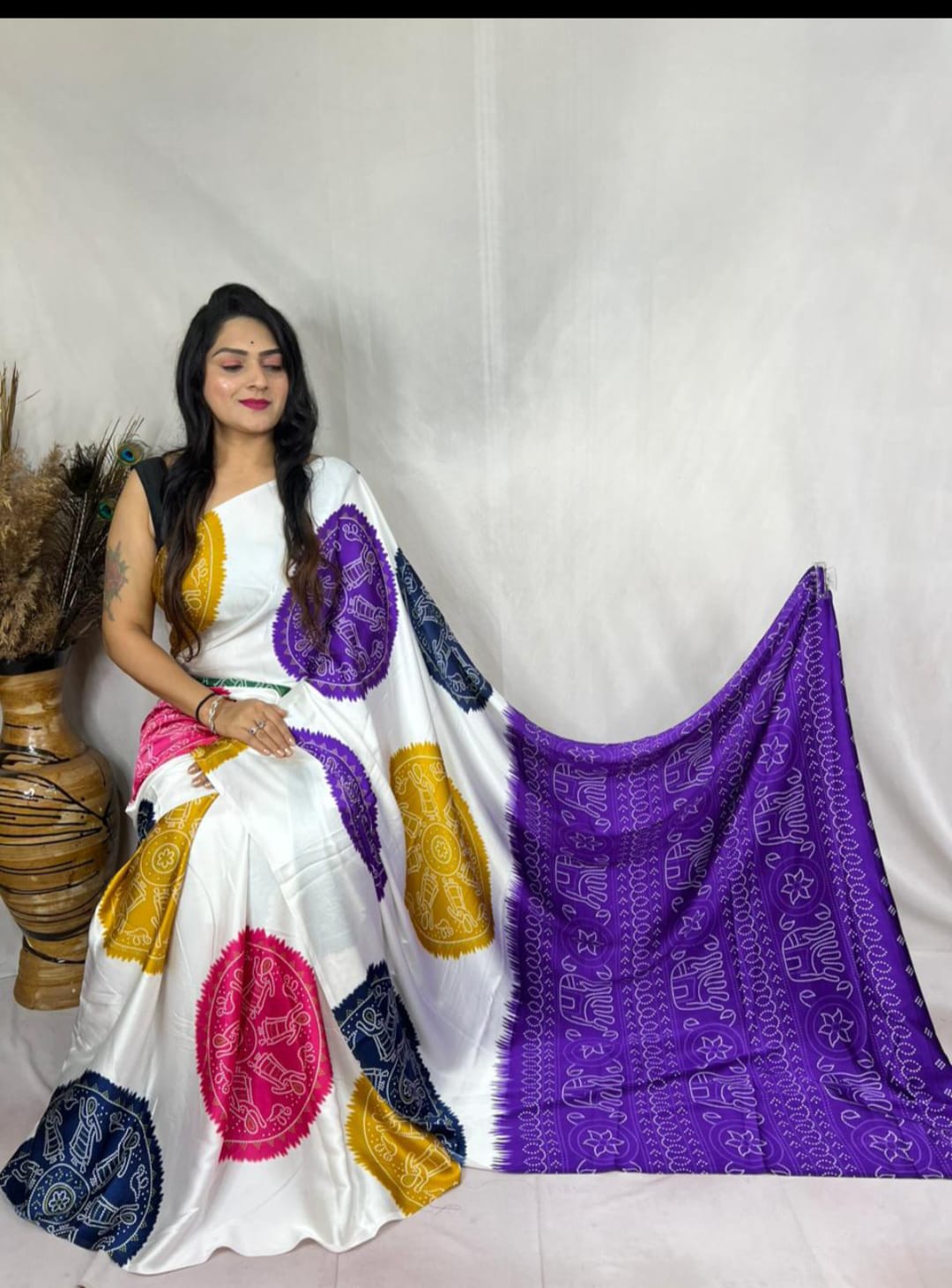 MODAL BUNDAGE BANDHEJ SILK SAREE