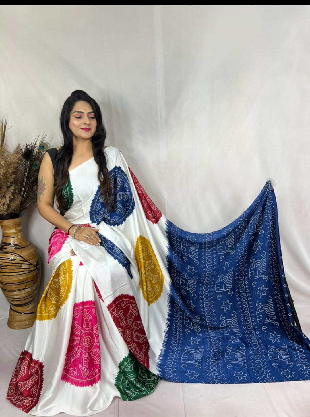 MODAL BUNDAGE BANDHEJ SILK SAREE