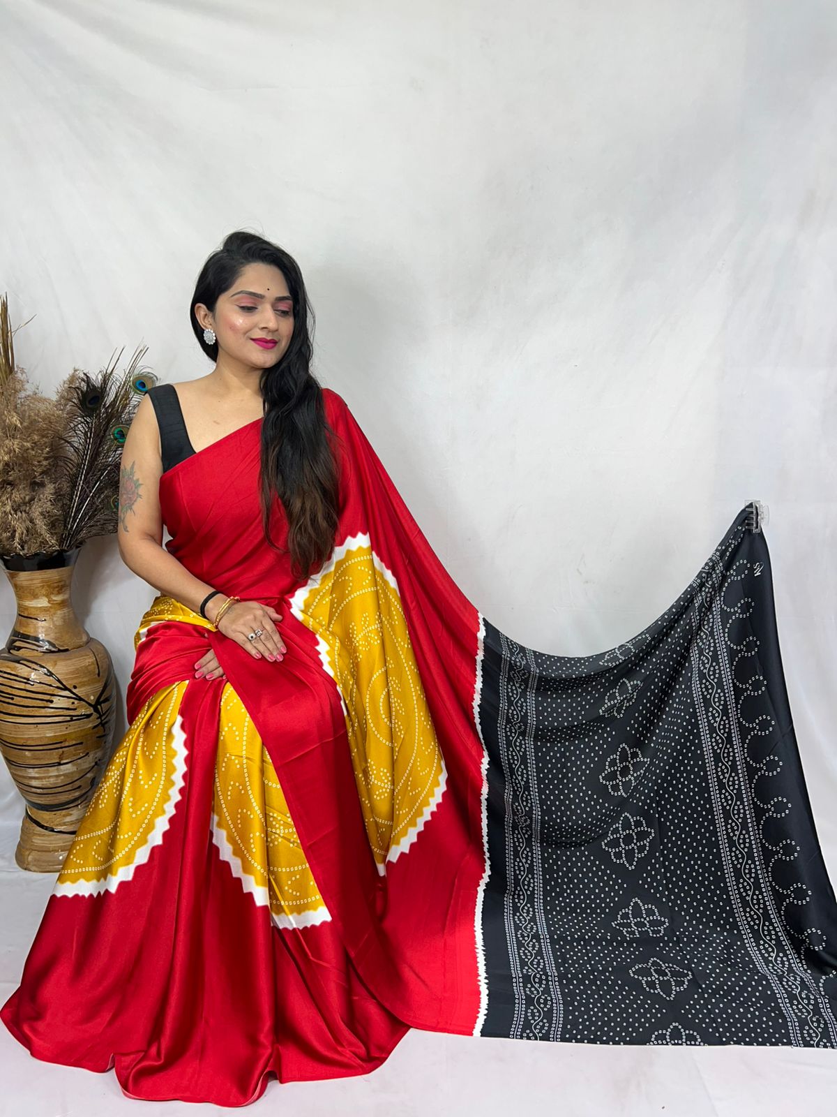 MODAL BUNDAGE BANDHEJ SILK SAREE
