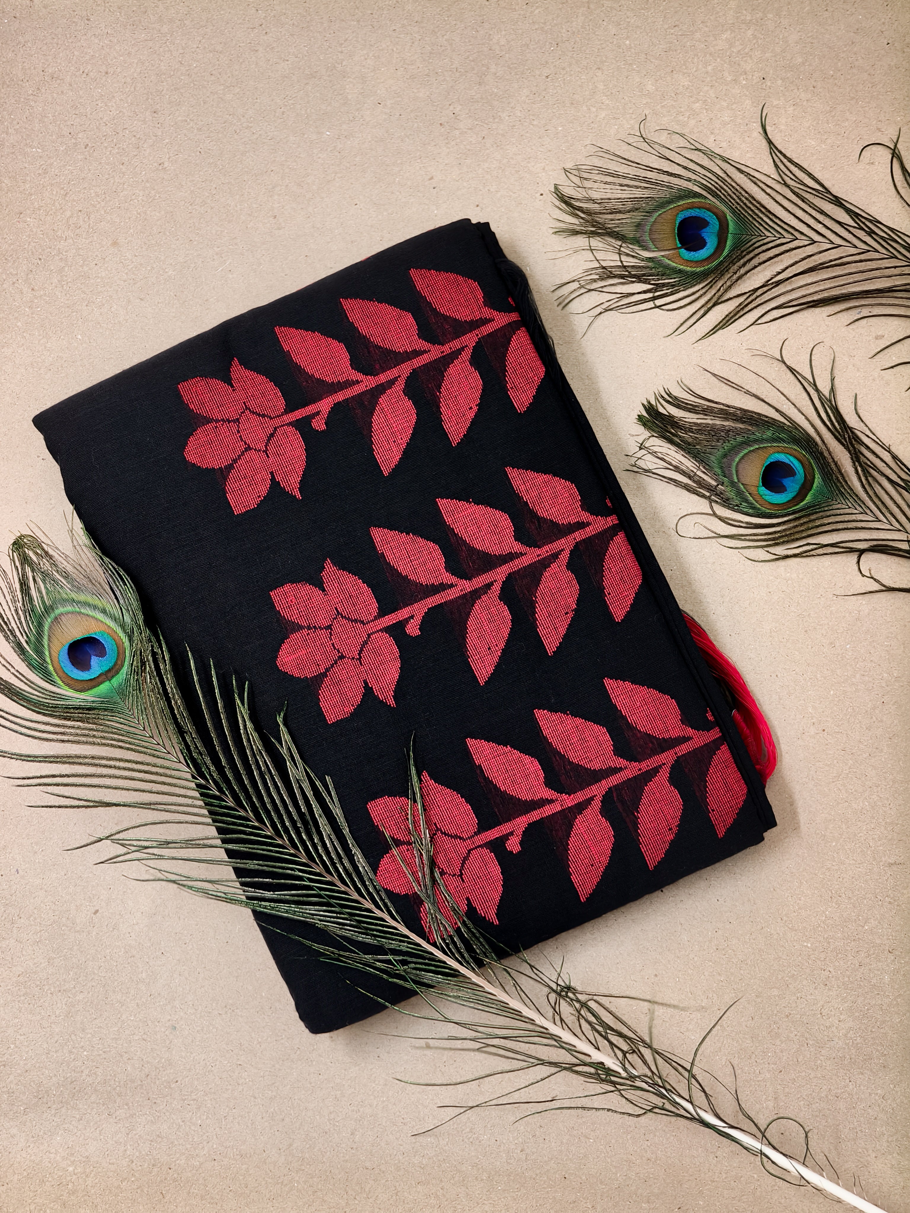 Traditional Bengal Handloom pure Cotton Khadi Jamdani saree