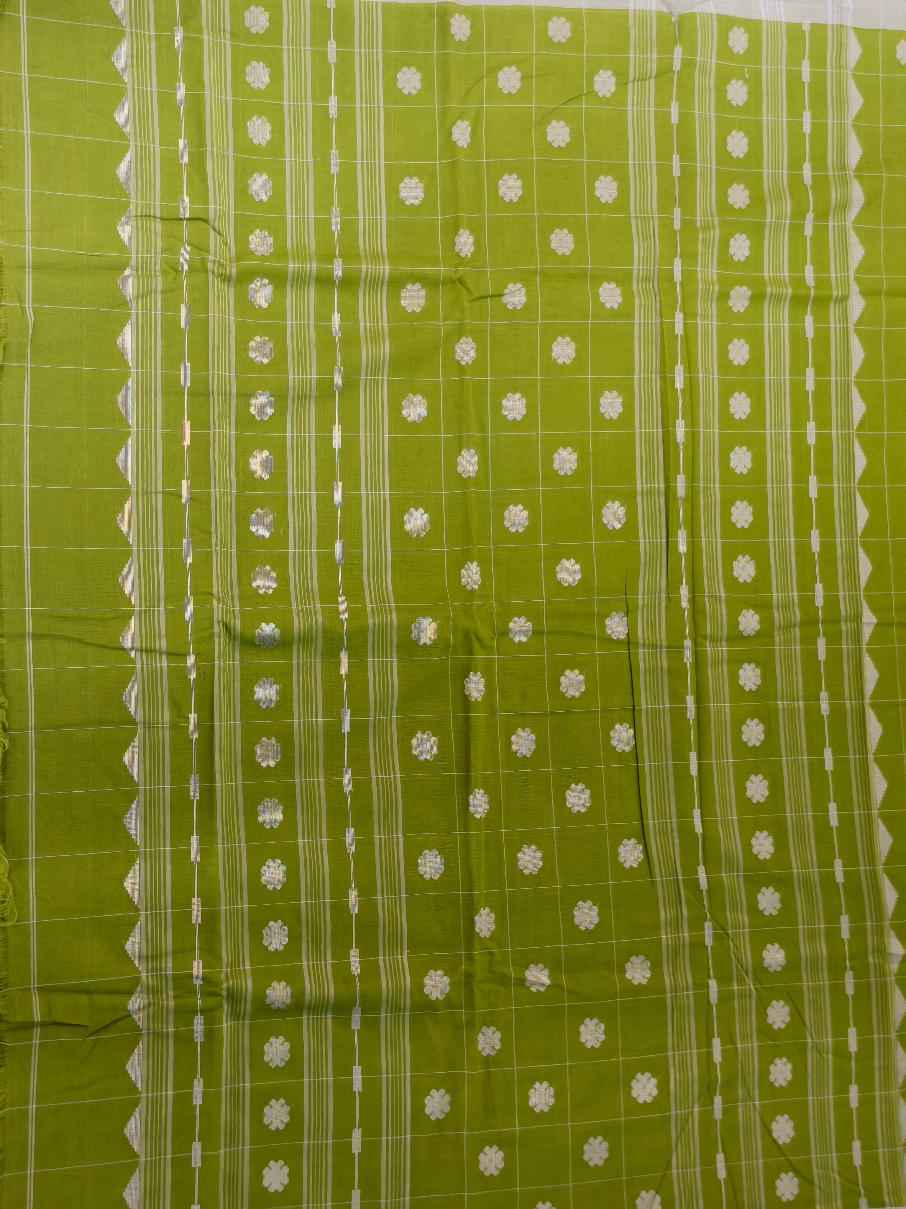 Traditional Bengal Handloom pure Cotton Khadi Jamdani saree